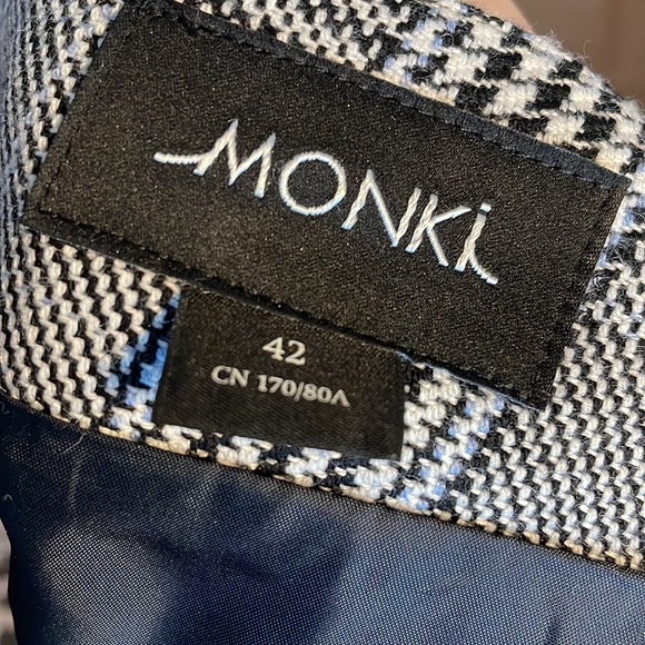 NWOT Monki Houndstooth and Checkered Mini Skirt Size 10 - Picture 8 of 8